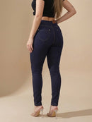 Calça Feminina Skinny Jeans Azul Escuro l Levanta Bumbum
