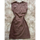 Vestido sem mangas de Algodão