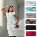 Vestido sem mangas de Algodão