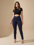 Calça Feminina Skinny Jeans Azul Escuro l Levanta Bumbum